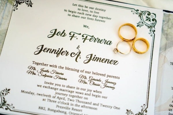 whose name goes first on wedding invitations traditional